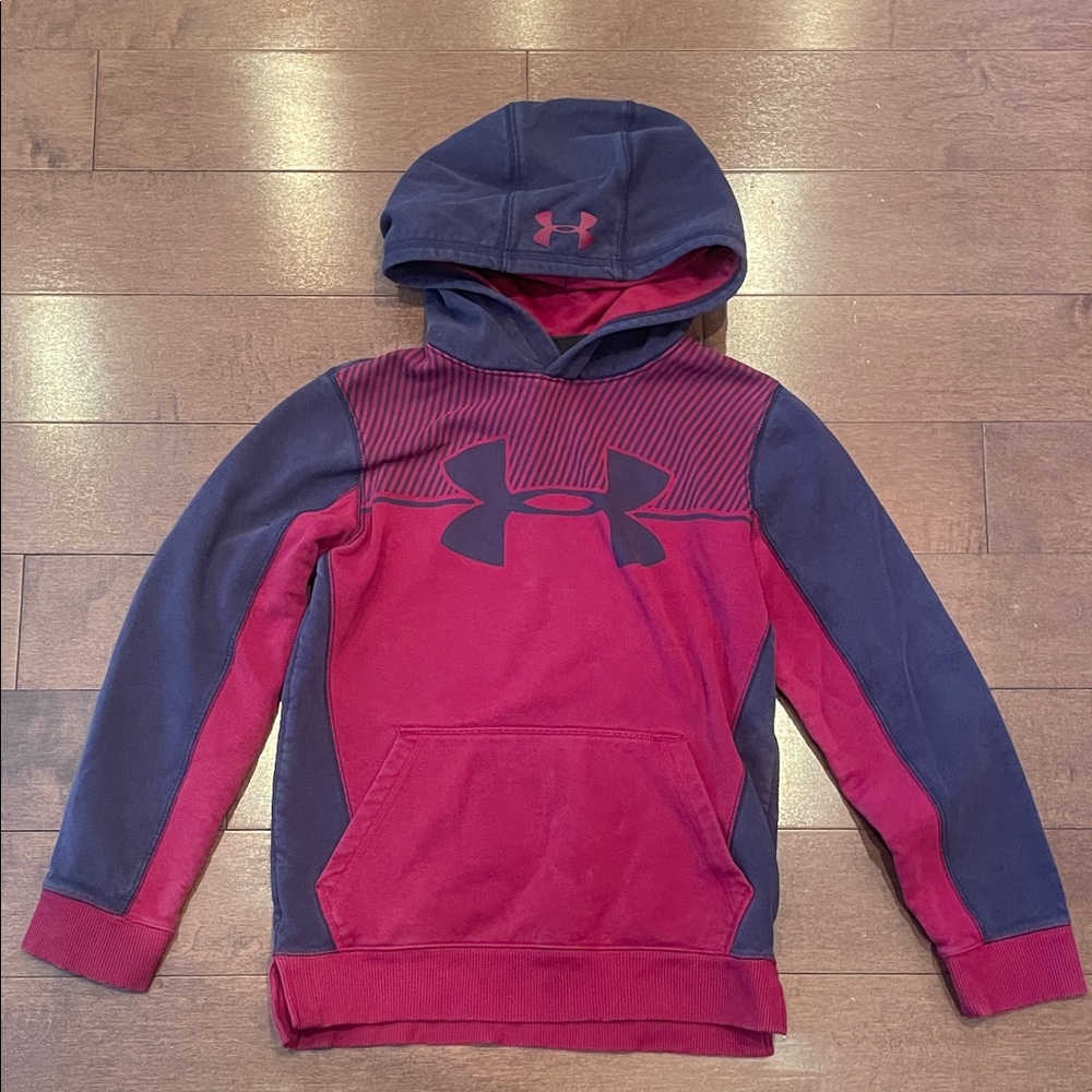 Under Armour Kids Burgundy and Navy Hoodie